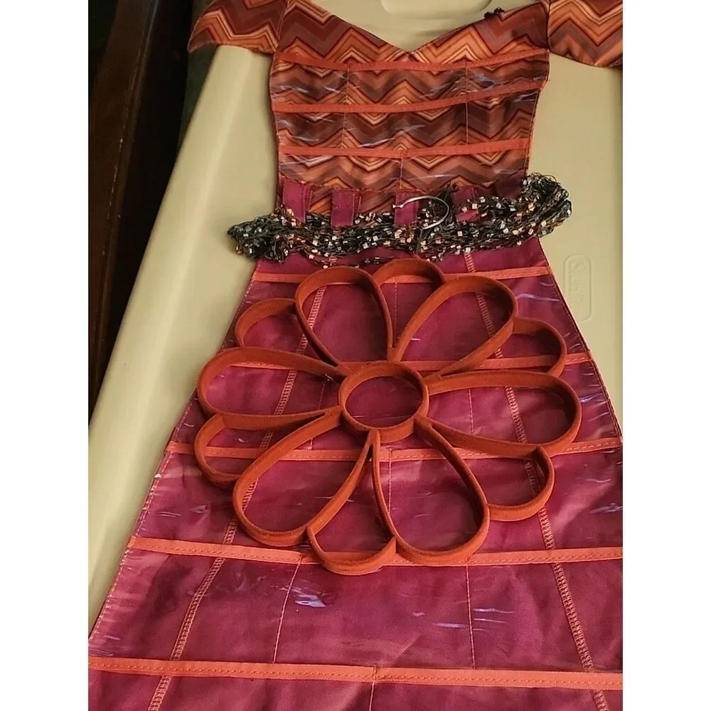 Pink Chevron Kids Dress Jewelry Organizer And Scarf Organizer